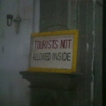 Tourists not allowed inside