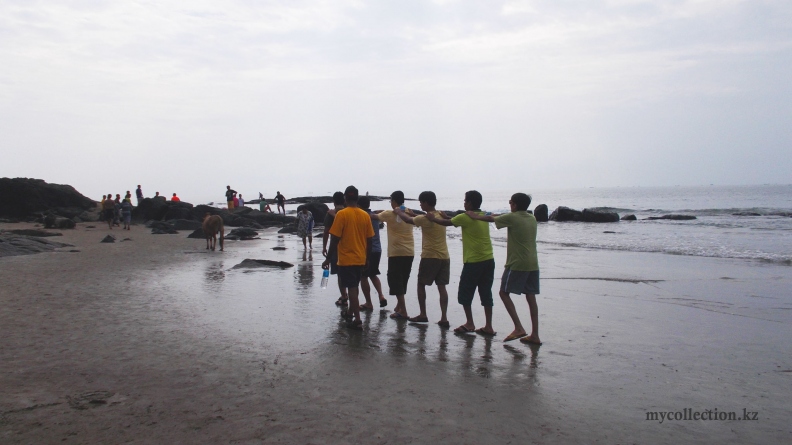 North Goa 2014 - Indian games on the Vagator beach - Игры индийцев на пляже Вагатор.JPG