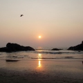Закат солнца на пляже Вагатор