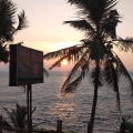 Picturesque sunset in Varkala