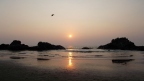 Goa. Sunset on Vagator beach