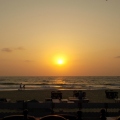 Закат солнца на пляже Колва