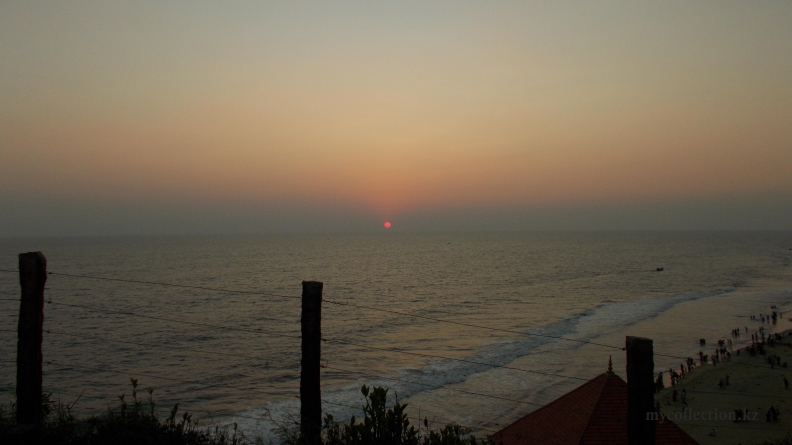 Sunset  in Varkala - Kerala - India 2014 - Закат солнца в Варкале.JPG