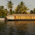 Kerala backwaters - Alappuzha - Alleppey - In the rays of sunset houseboats are sleeping.JPG